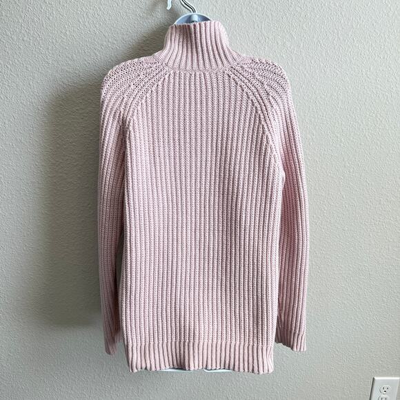 Lululemon Bring the Cozy Turtleneck Cable Knit Sweater Women's 4 Pink Oversized - Picture 4 of 6